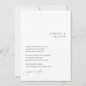Simone Minimal Modern Wedding Kaart (Voorkant)