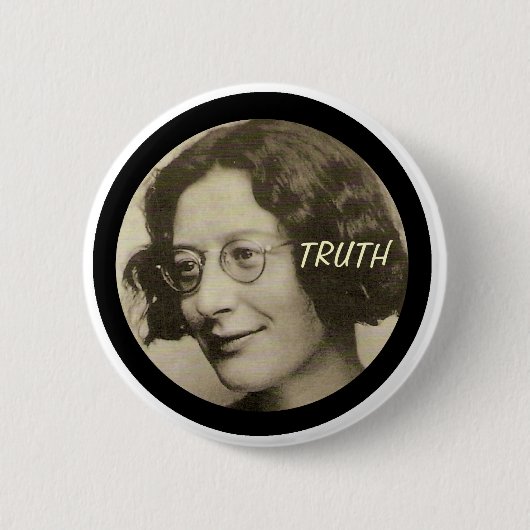 Simone Weil Ronde Button 5,7 Cm (Voorkant)
