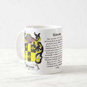 Simons Family Coat of Arms Mok (Voorkant links)