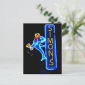 Simons Prachtige Neon Sign Post Card Briefkaart (Staand voorkant)