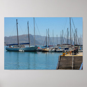 Simon's Town Marina Harbor South Africa Poster