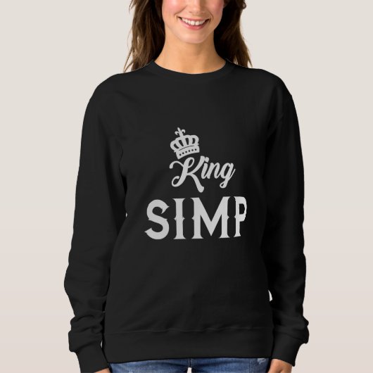 Simp Koning Sarcastisch Egamer Egirl Internet Meme Trui (Voorkant)