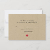 Simpe Heart Wedding RSVP (Achterkant)