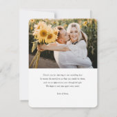 Simpe Modern Handwriting Wedding Photo Bedankkaart (Achterkant)