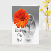 Simpel aan je denken kaart (Gele Bloem)