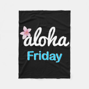 Simpel aloha vrijdag' Plumeria Hawaiaanse vakantie Fleece Deken