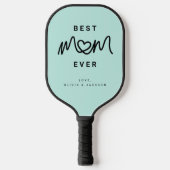 Simpel Aqua Schattig Script Schattig Modern Beste Pickleball Paddle (Voorkant)