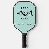 Simpel Aqua Schattig Script Schattig Modern Beste Pickleball Paddle (Achterkant)