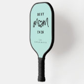 Simpel Aqua Schattig Script Schattig Modern Beste Pickleball Paddle (Links)