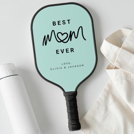 Simpel Aqua Schattig Script Schattig Modern Beste Pickleball Paddle