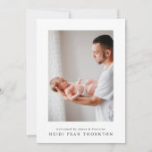 SIMPEL | baby border foto baby geboorte Aankondiging (Achterkant)