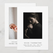 SIMPEL | baby border foto baby geboorte Aankondiging (Voorkant / Achterkant)