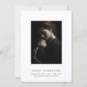 SIMPEL   baby border foto baby geboorte Aankondiging