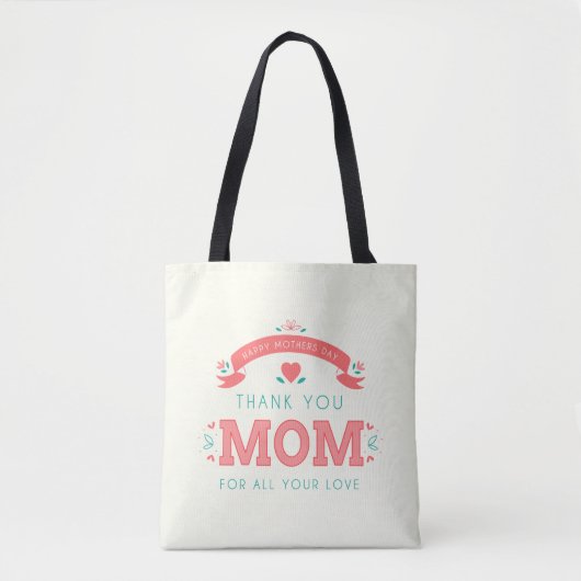 Simpel bedankt, mama Moederdag | CANVAS TAS (Voorkant)