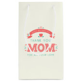 Simpel bedankt, mama Moederdag | Gift Bag Klein Cadeauzakje (Achterkant)