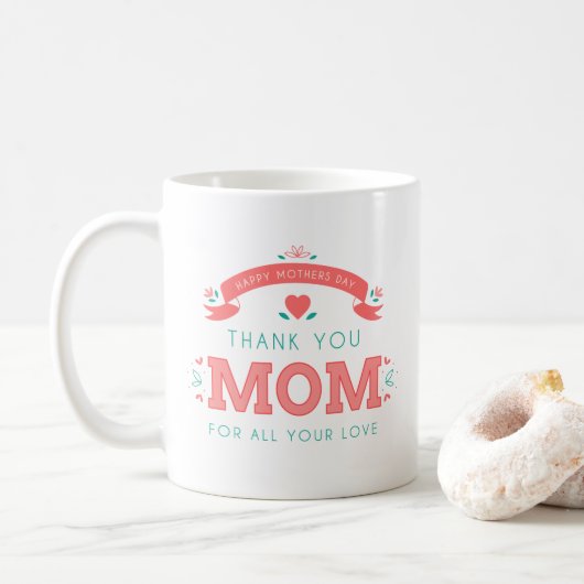 Simpel bedankt, mama Moederdag | Koffie-Mok Koffiemok (Met donut)