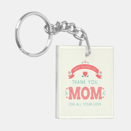 Simpel bedankt, mama Moederdag | SLEUTELHANGER (Voorkant Links)