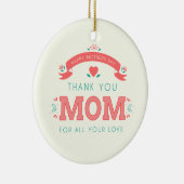 Simpel bedankt, mama Moederdag | Versiering Keramisch Ornament (Rechts)