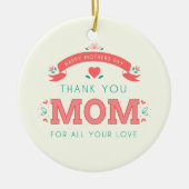 Simpel bedankt, mama Moederdag | Versiering Keramisch Ornament (Voorkant)