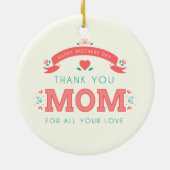 Simpel bedankt, mama Moederdag | Versiering Keramisch Ornament (Achterkant)