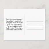 Simpel "Bedankt voor je vriendelijkheid" Briefkaar Briefkaart (Achterkant)