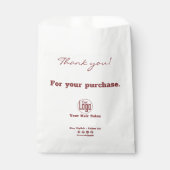Simpel Bedankt! Voor uw aankoop Logo papieren zak Bedankzakje (Voorkant)