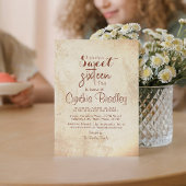 Simpel Beige Sweet Sixteen Verjaardagsfeest Kaart