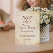 Simpel Beige Sweet Sixteen Verjaardagsfeest