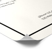 Simpel Beige Zwart Prijslijst Poster (Hoek)