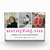 Simpel Beste Moeder Ooit Script Hot Pink 3 Fotoblokken (Voorkant)