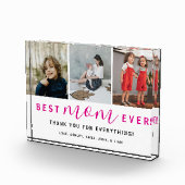 Simpel Beste Moeder Ooit Script Hot Pink 3 Fotoblokken (Rechts)