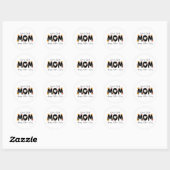 Simpel Beste Moeder van de Wereld Moederdag Callig Ronde Sticker (Vel)