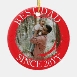 Simpel Beste Papa Vrolijk Kerstfeest Keramisch Ornament