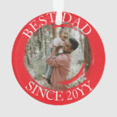 Simpel Beste Papa Vrolijk Kerstfeest Ornament (achterkant)