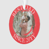 Simpel Beste Papa Vrolijk Kerstfeest Ornament (voorkant)
