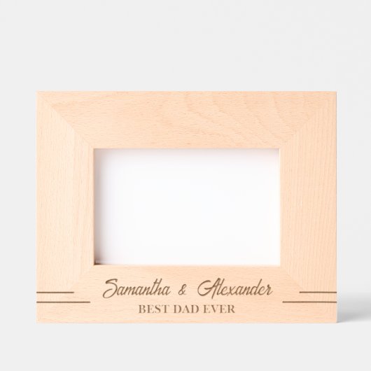 Simpel Beste vader ooit Naam gegraveerd Hout Lijst (Voorkant)