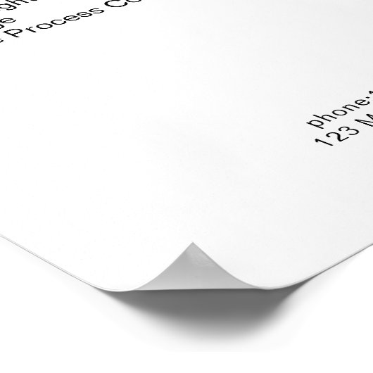 Simpel Black White Price List Poster (Hoek)