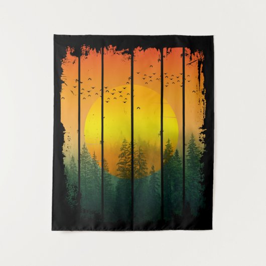 SIMPEL BOS ZONSONDERGANG WANDKLEED (Voorkant)