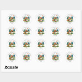 Simpel Camping Weekend Meidenfeest Ronde Sticker (Vel)