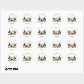 Simpel Camping Weekend Meisjesuitje Ronde Sticker (Vel)