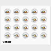 Simpel Camping Weekend Meisjesuitje Ronde Sticker (Vel)
