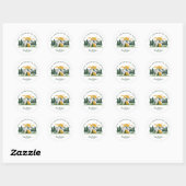 Simpel Camping Weekend Meisjesuitje Ronde Sticker (Vel)