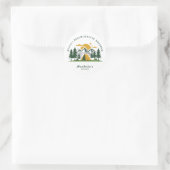 Simpel Camping Weekend Meisjesuitje Ronde Sticker (Tas)