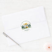 Simpel Camping Weekend Meisjesuitje Ronde Sticker (Envelop)