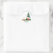 Simpel Camping Weekend Meisjesuitje Ronde Sticker (Tas)