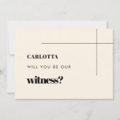 Simpel chic Wil je onze getuigenis kaart (Voorkant)