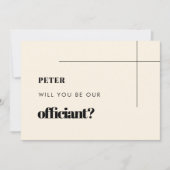 Simpel chic Wil je onze officiant card zijn Kaart (Voorkant)
