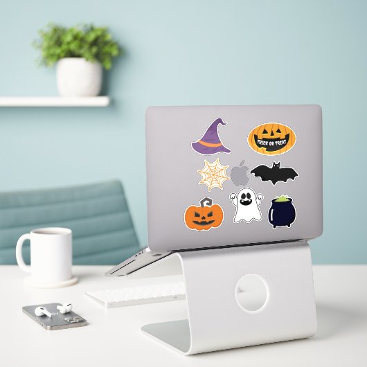 Simpel Coole Halloween  Sticker (Laptop op bureau)