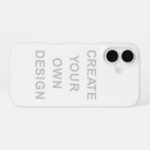 Simpel - Creëer die van jezelf iPhone 16 Hoesje (Achterkant horizontaal)