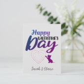 Simpel Cute Hart Fijne Valentijnsdag Stel (Staand voorkant)